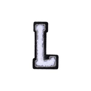 Letter L Patch – L Black/White